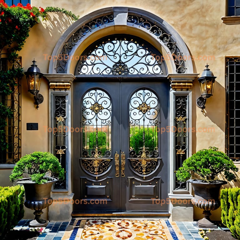 Connecticut wrought iron steel frame spanish colonial D