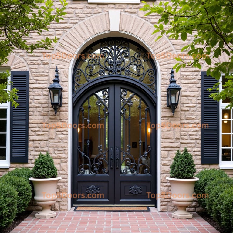 Dark Metal Arched Doorway