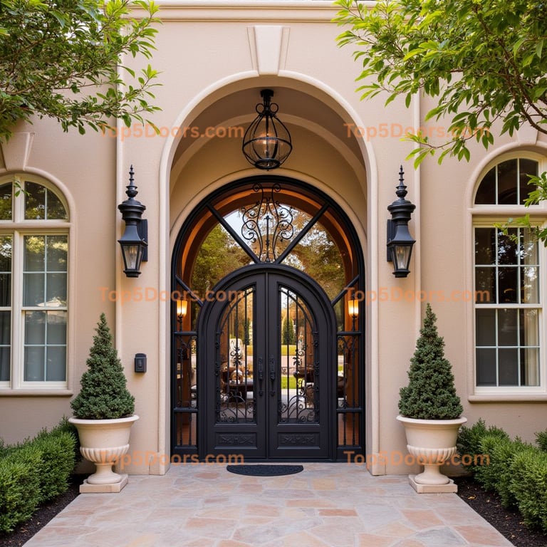 Dark Metal Arched Entrance