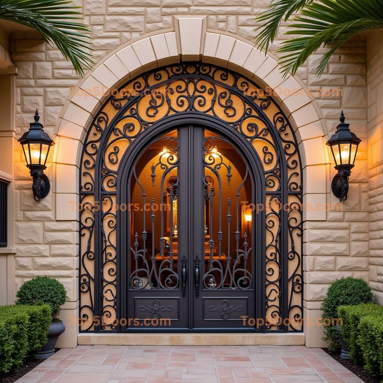 Dark Metal Arched Entrance