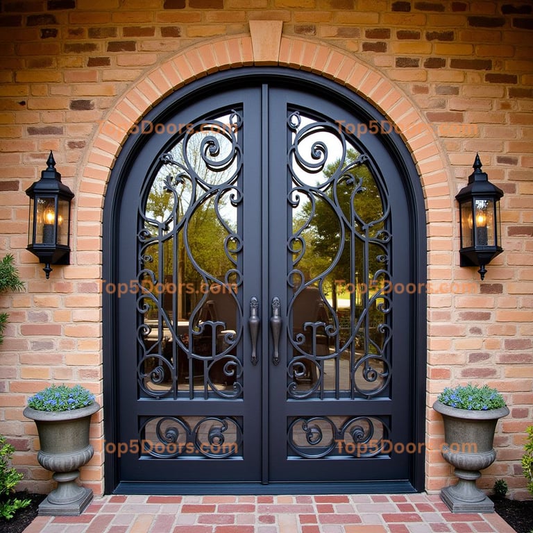 Dark Metal Arched Entry