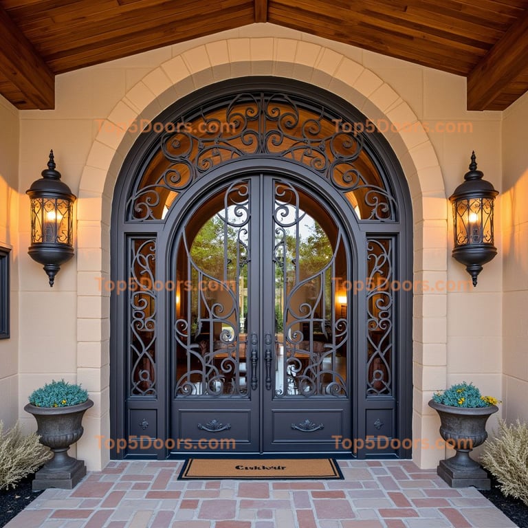 Dark Metal Arched Entryway