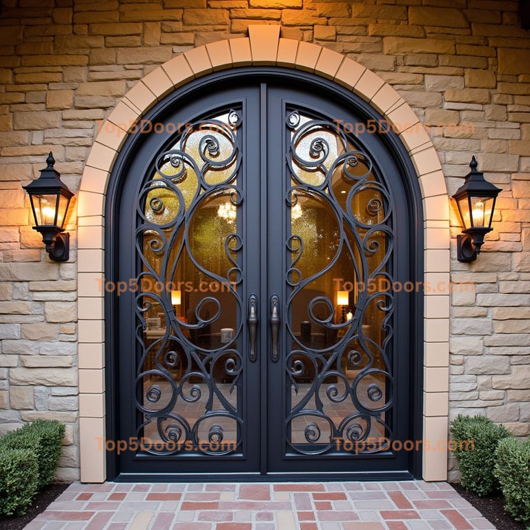 Dark Metal Arched Entryway
