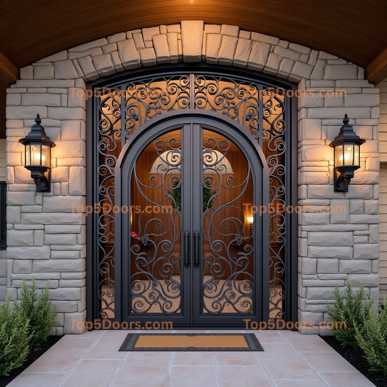Dark Metal Floral Doorway