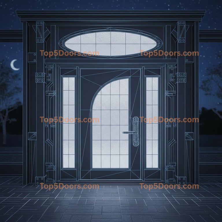 Delaware arched single korean modern Door