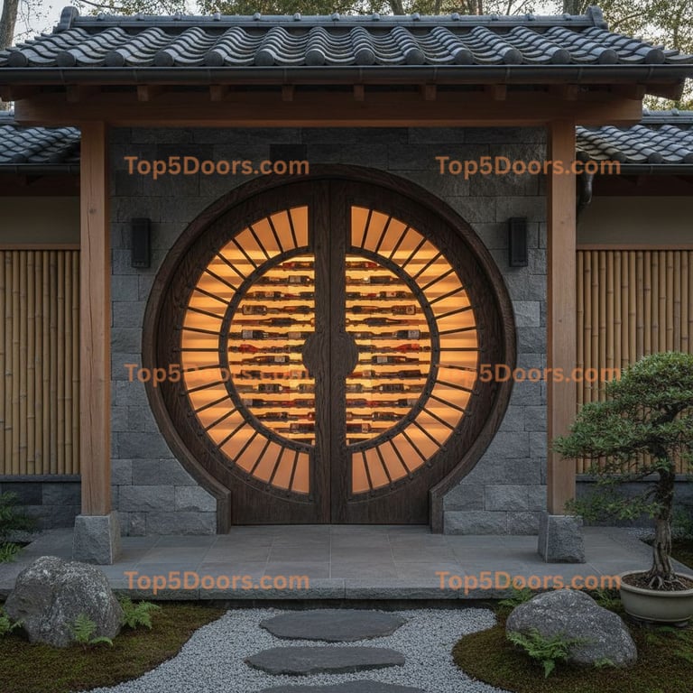 Delaware wine cellar door japanese zen Door
