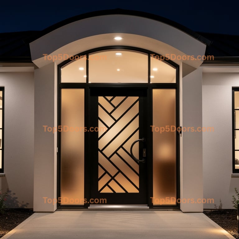 Delaware wrought iron barn door contemporary Door