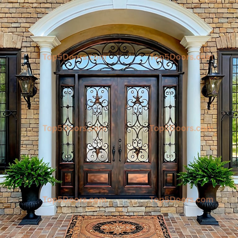 Delaware wrought iron single tuscan Door
