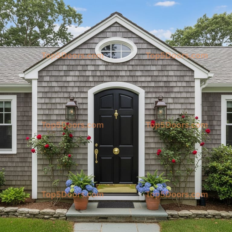 black front door cape cod Door