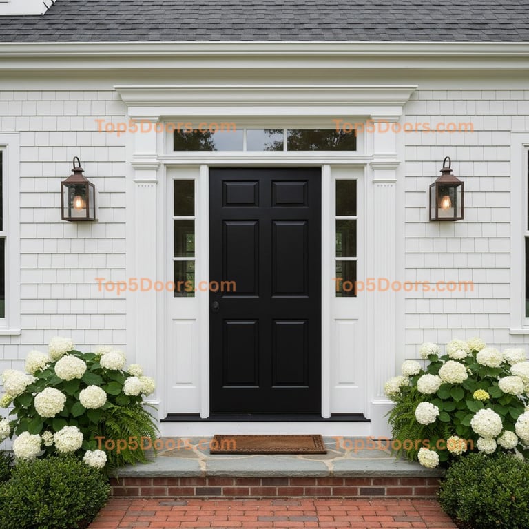 black front door cape cod Door