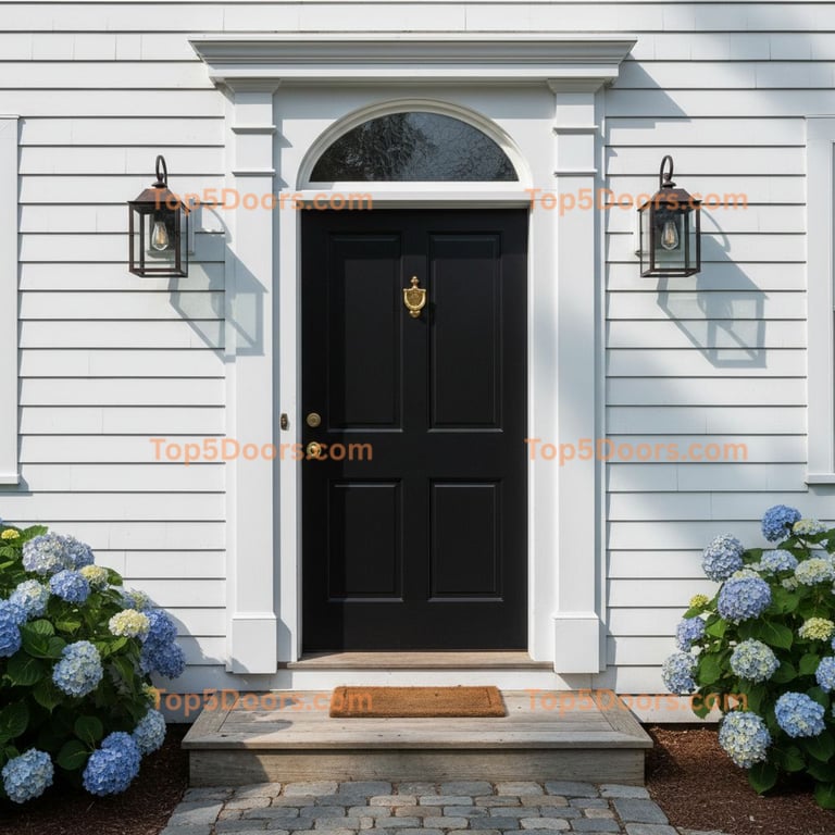 black front door cape cod Door