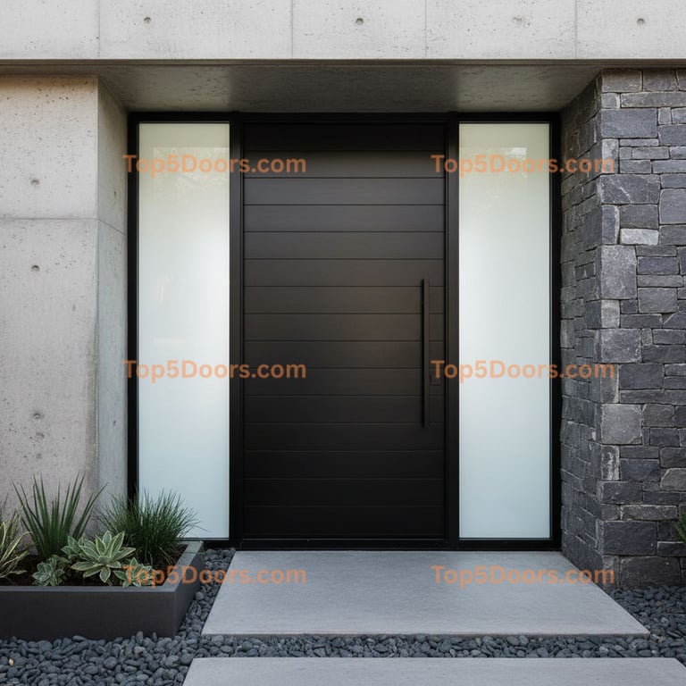 black front door contemporary Door