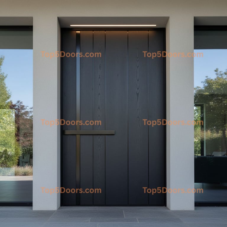 black front door contemporary Door