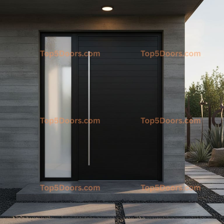 black front door contemporary Door