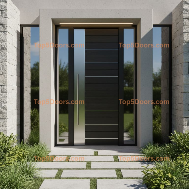 black front door contemporary Door