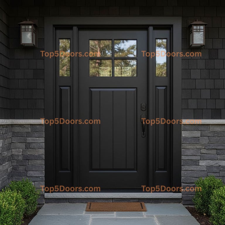 black front door craftsman Door