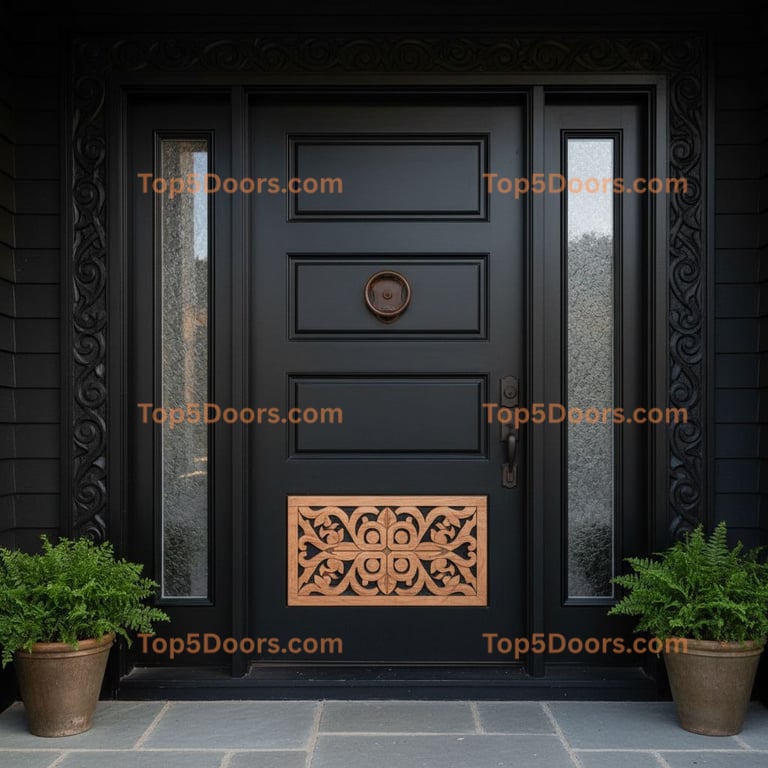 black front door craftsman Door