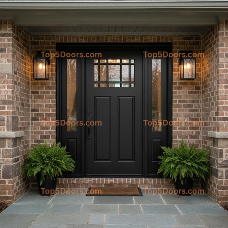 black front door craftsman Door