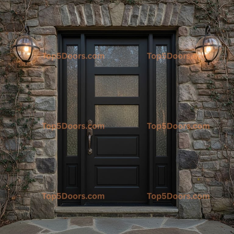 black front door craftsman Door