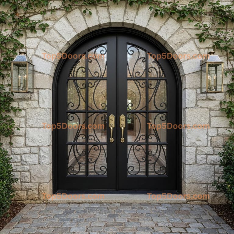 black front door french provincial Door