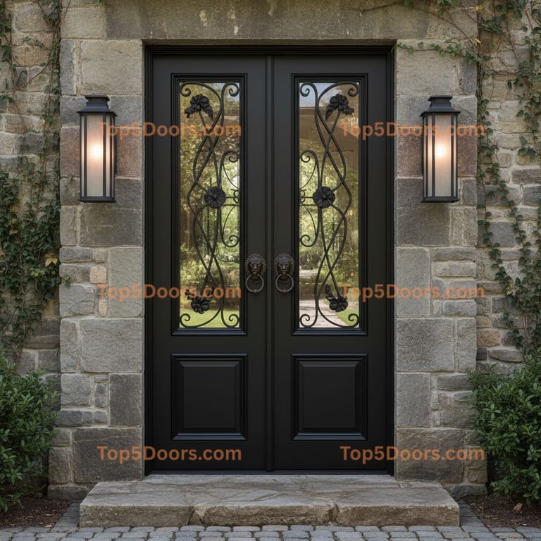 black front door french provincial Door