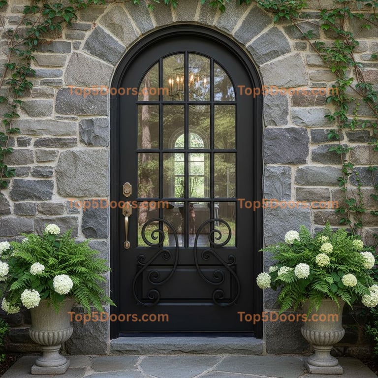 black front door french provincial Door
