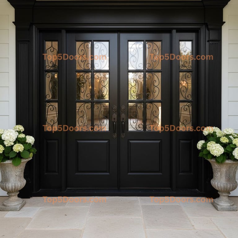 black front door french provincial Door