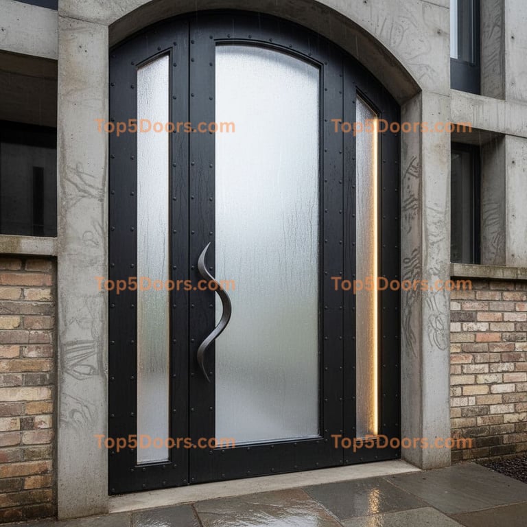 black front door industrial Door