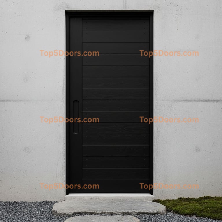 black front door japanese zen Door