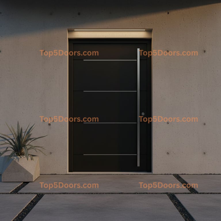 black front door minimalist Door