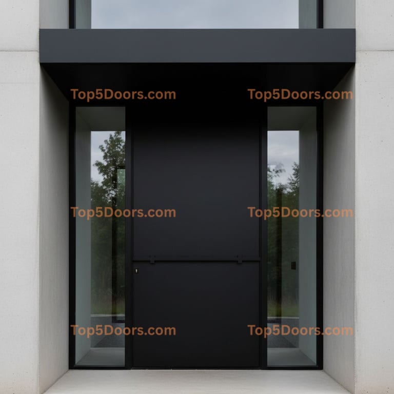 black front door minimalist Door