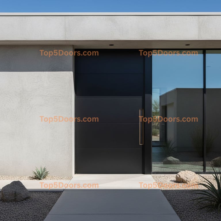 black front door minimalist Door