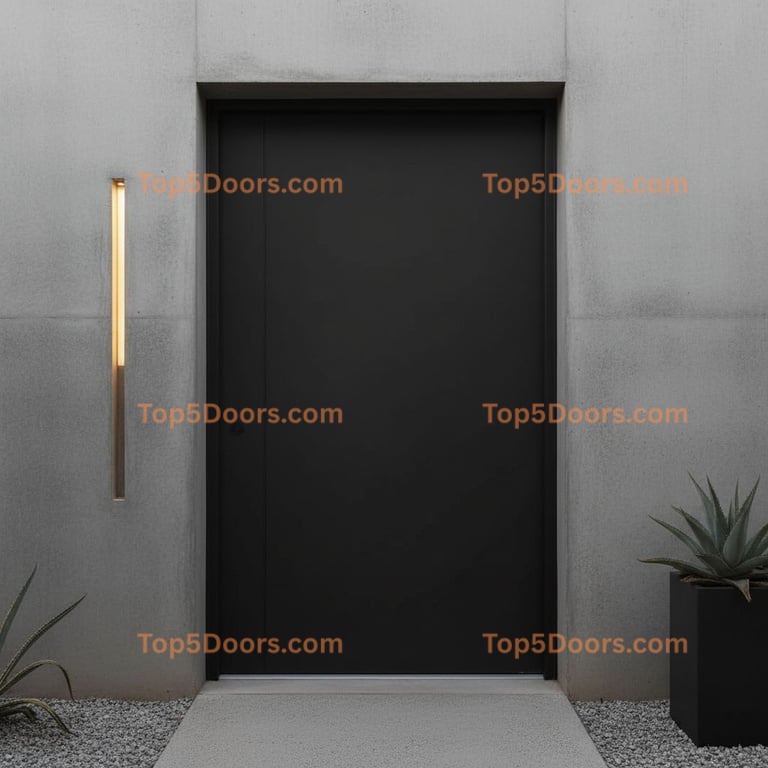 black front door minimalist Door