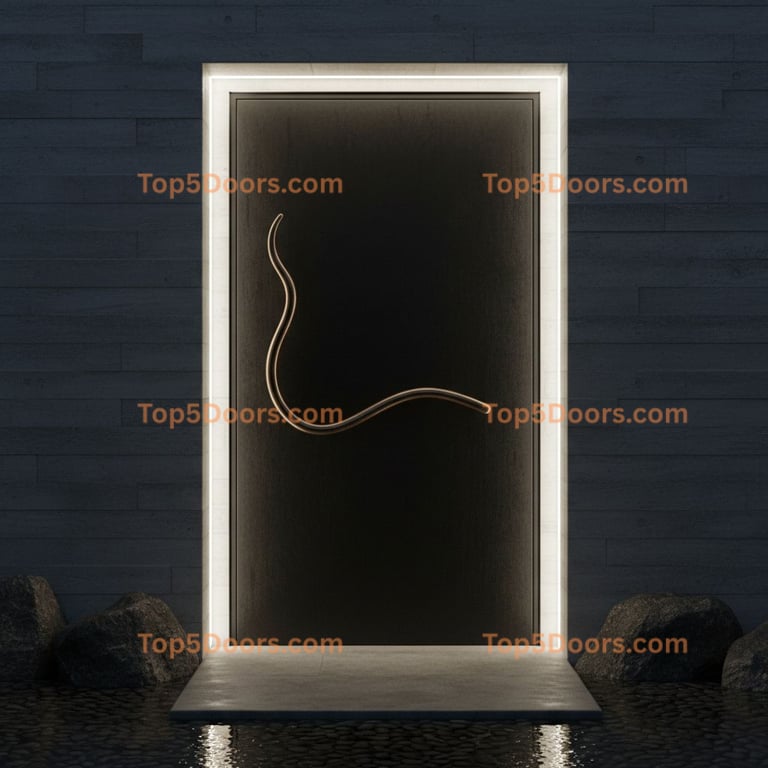 black front door modern Door