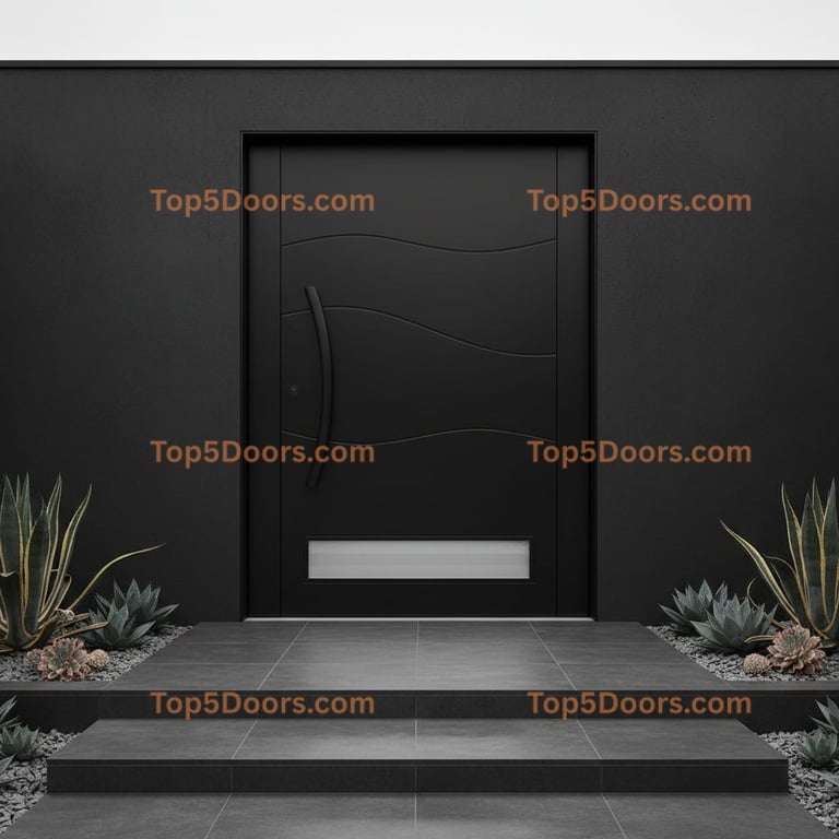 black front door modern Door