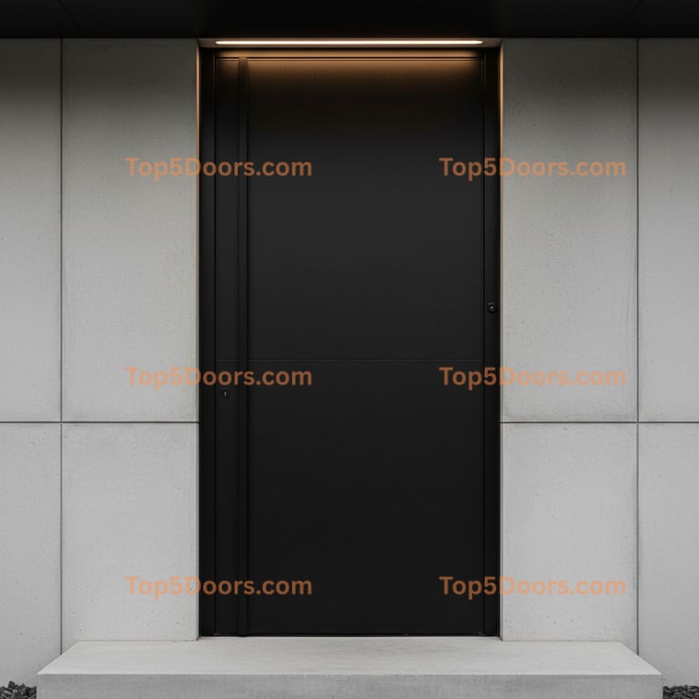 black front door modern Door