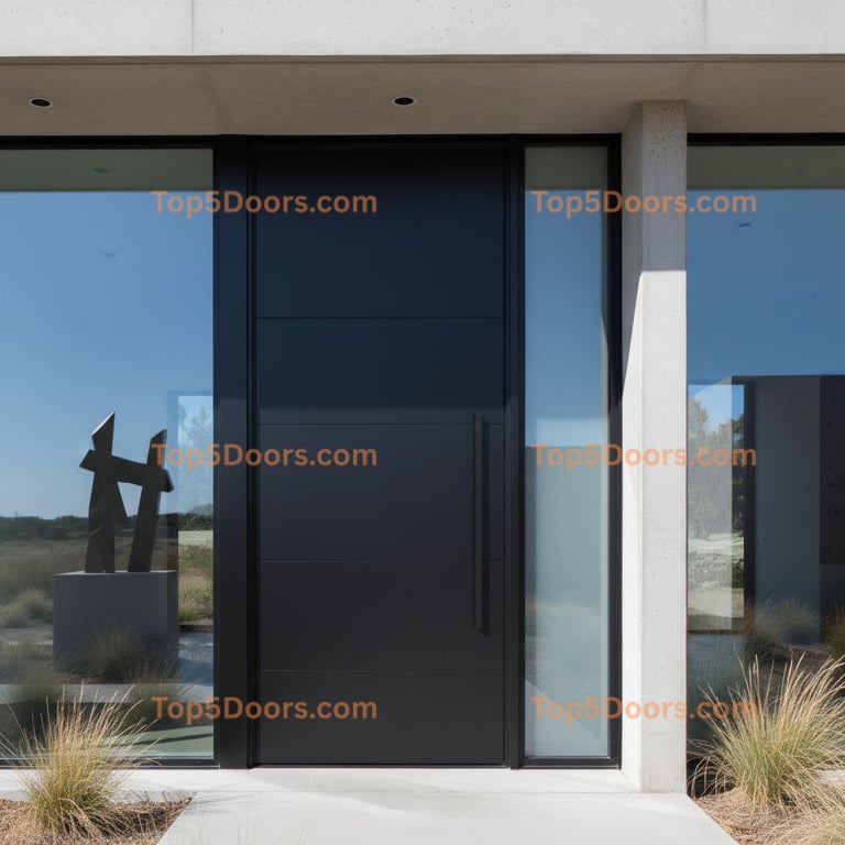 black front door modern Door