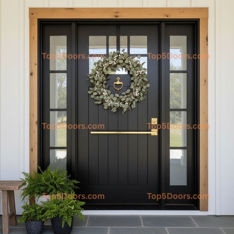 black front door modern farmhouse Door