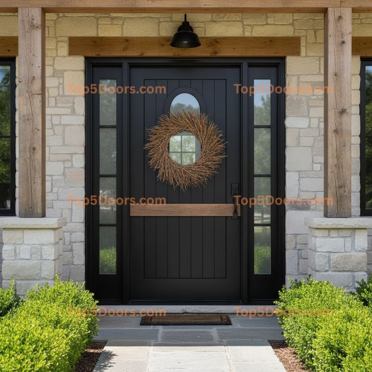 black front door modern farmhouse Door