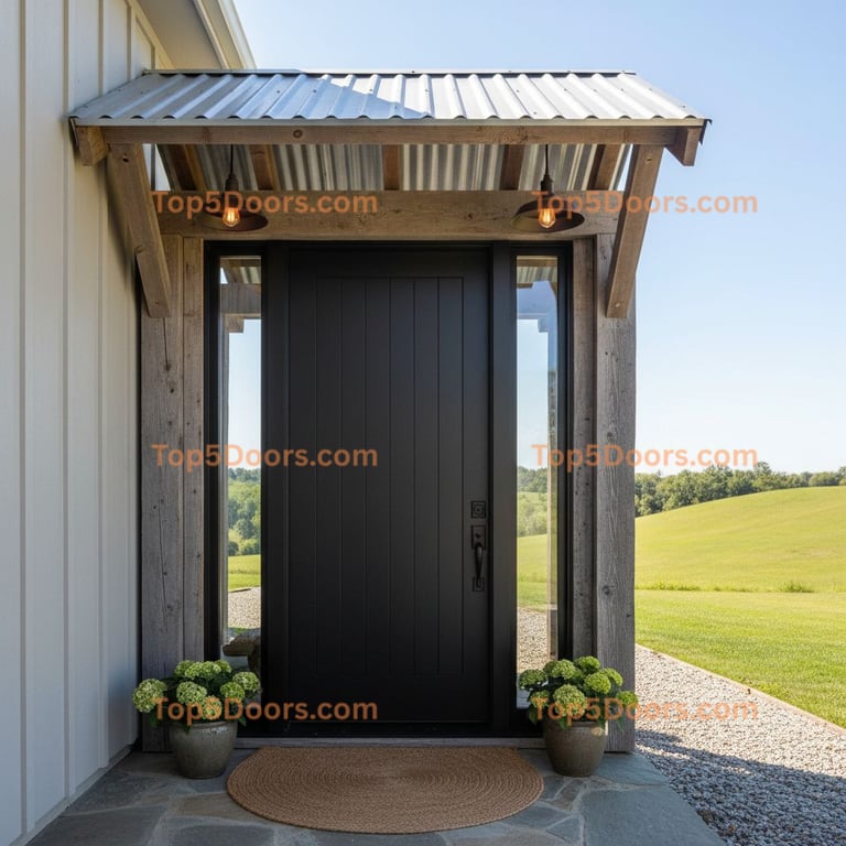 black front door modern farmhouse Door
