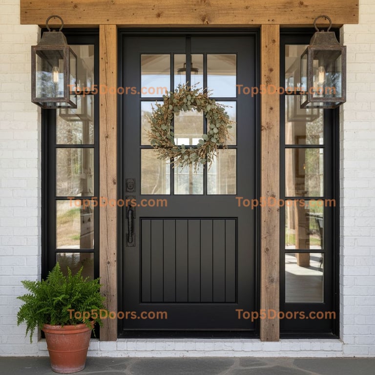 black front door modern farmhouse Door