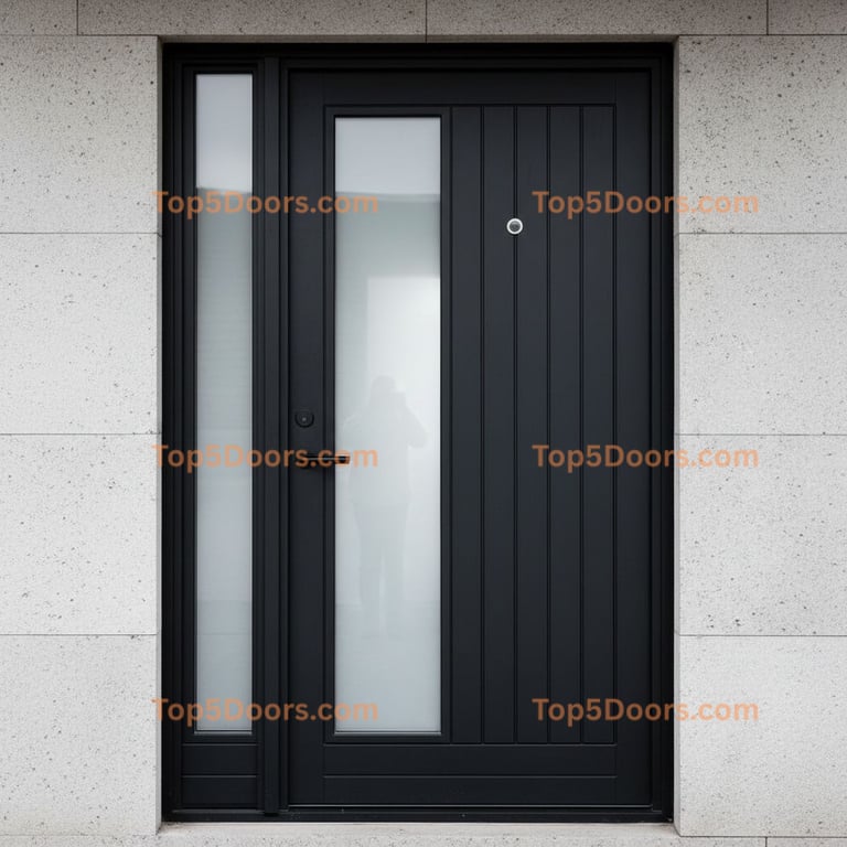 black front door scandinavian Door