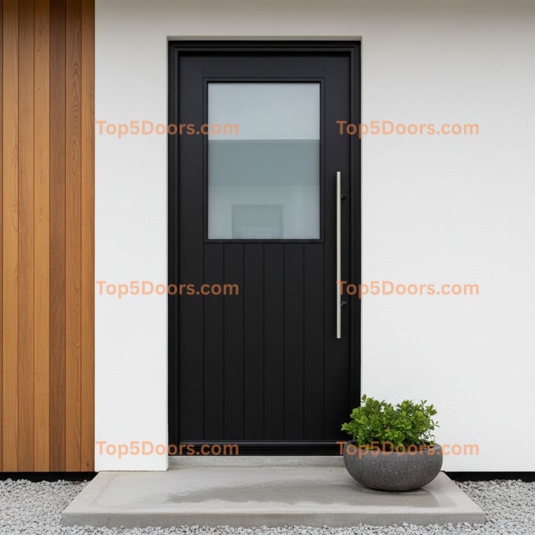 black front door scandinavian Door