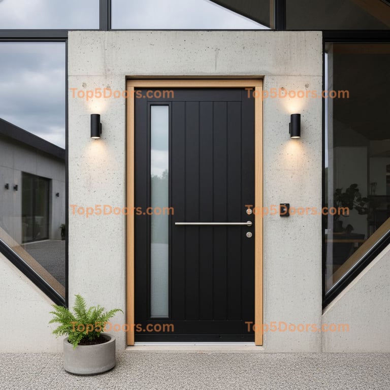 black front door scandinavian Door