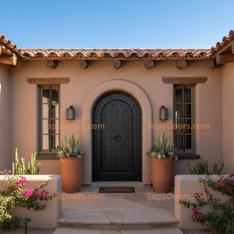 black front door southwestern Door