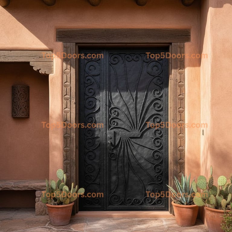 black front door southwestern Door