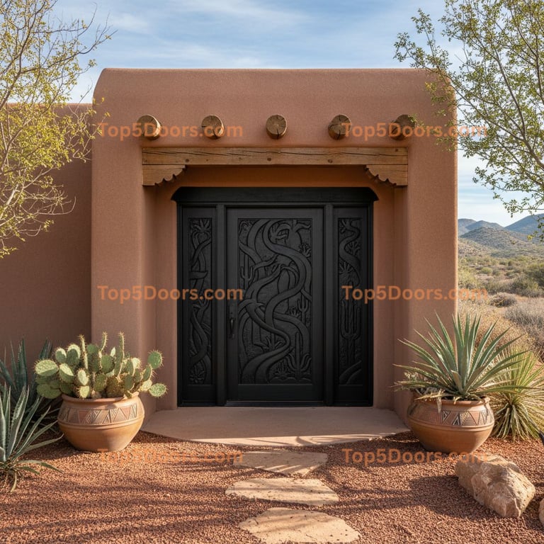 black front door southwestern Door
