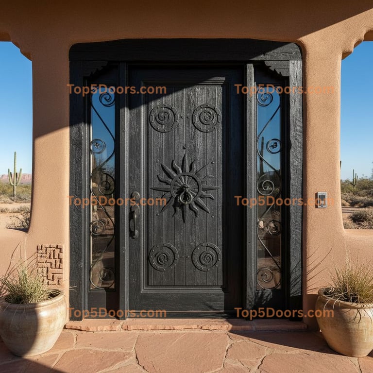 black front door southwestern Door