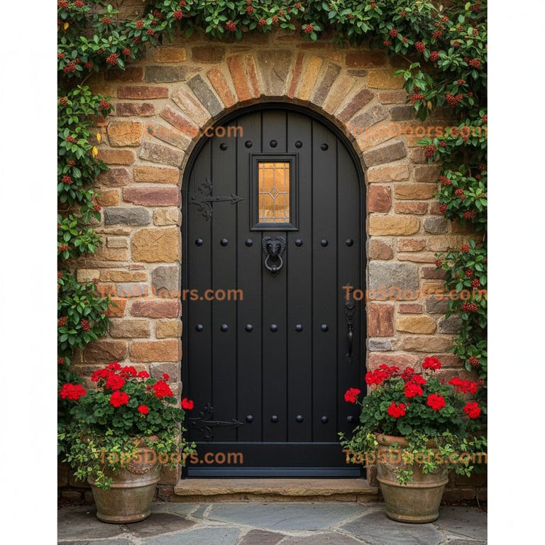 black front door tuscan Door