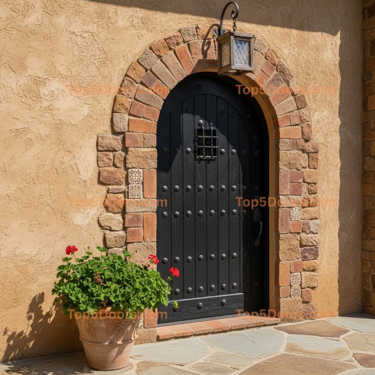 black front door tuscan Door